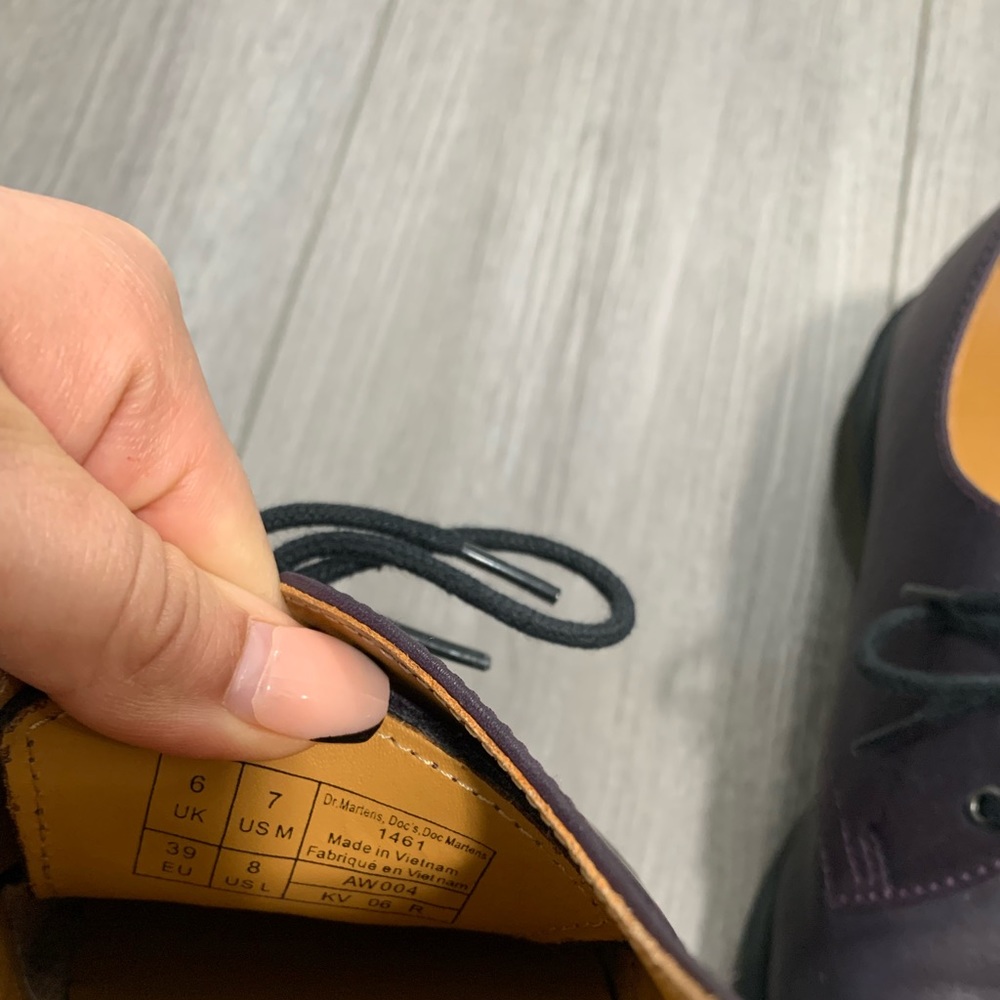 Dr martens purple shoes